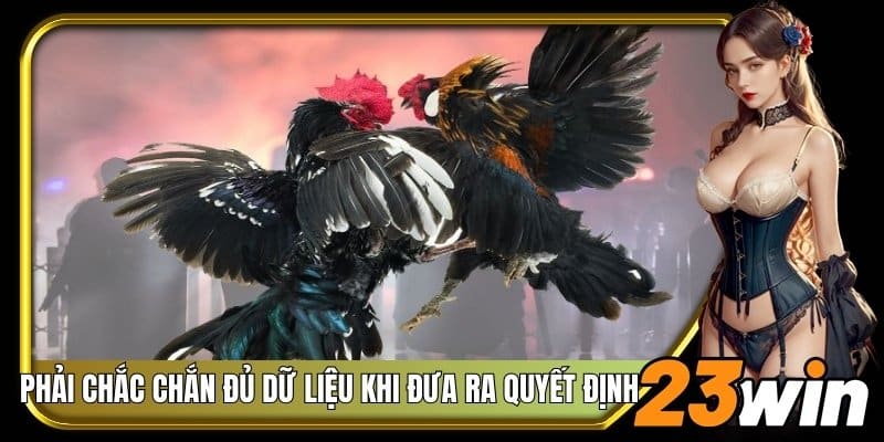 Cần phải chắc chắn đủ dữ liệu khi đưa ra quyết định